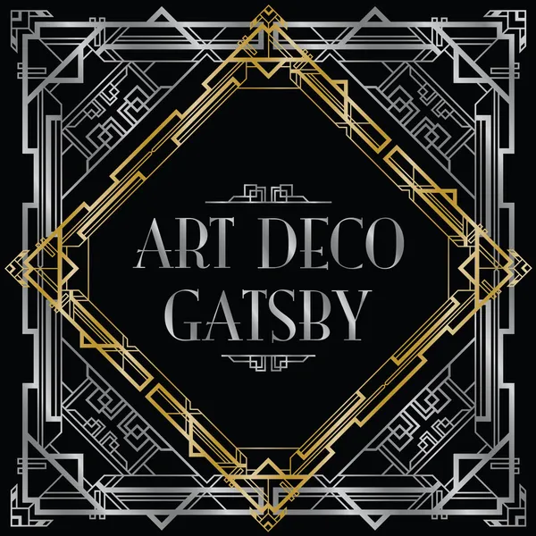 Gatsby art deco background — Stock Vector