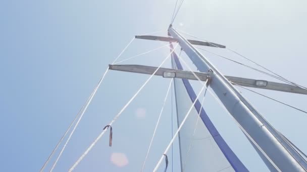 游艇的桅杆 — 图库视频影像