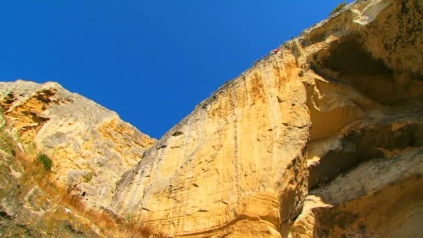 Σημαία του Λιχτενστάιν, με πραγματική δομή ενός υφάσματος — ストック動画