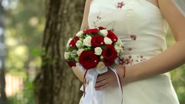 Bouquet della sposa — Video Stock