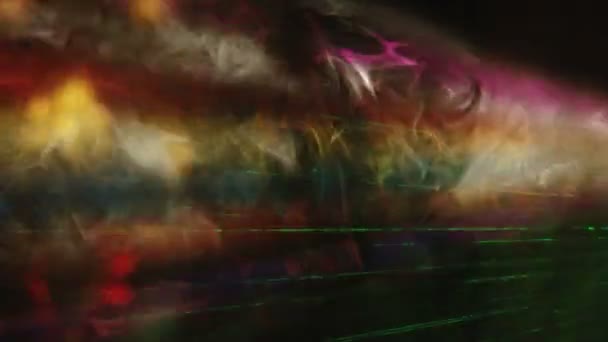 Fumaça joga em luzes coloridas — Vídeo de Stock