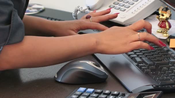 Travailler avec un ordinateur. Dactylographier sur le clavier depuis l'ordinateur. Deux cadres .