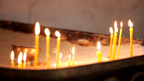 很多蜡烛 — 图库视频影像
