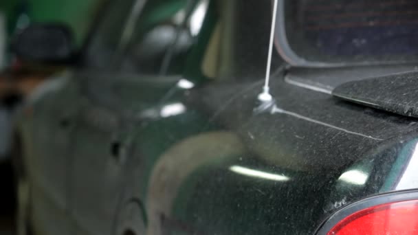 Car wash. Car covered in special detergent. — Stock Video