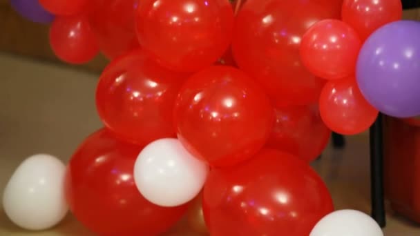 Clown made of different balloons. — Stock Video