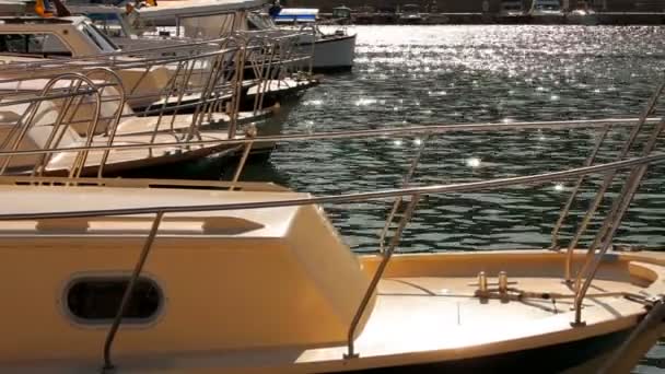 Yacht at sea. — Stock Video