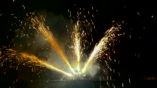 Fireworks uygulamasında bağlantı noktası geçit Deniz Kuvvetleri. — Stok video