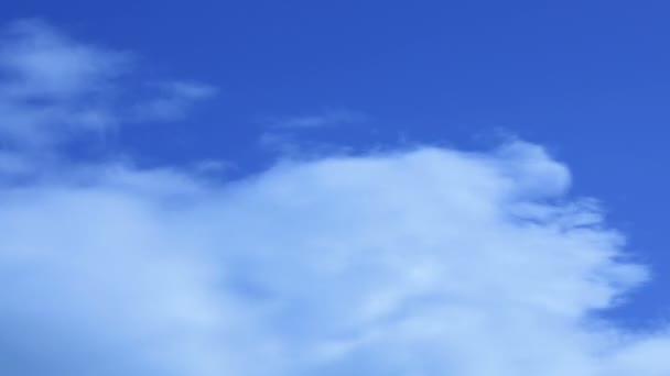 Cloudscape. ένα μπλε ουρανό με όμορφη σύννεφα. — Αρχείο Βίντεο