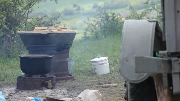 Cocina de campo — Vídeos de Stock
