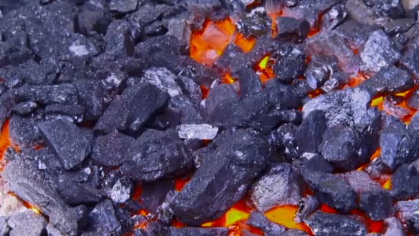 Висока температура вугілля — стокове відео