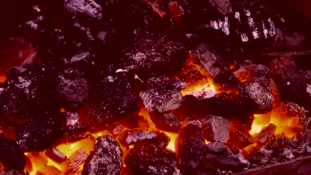 Уголь высокой температуры — стоковое видео