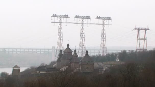 Russische industriële stadsgezicht — Stockvideo