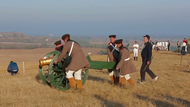 Розміщення гармати — стокове відео