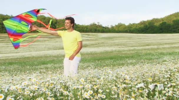 Flying A Kite — Stock Video