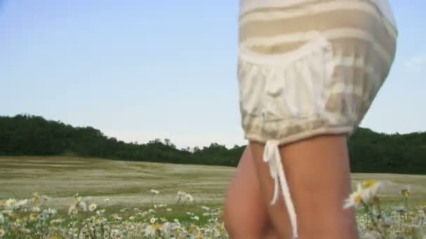 Woman With Umbrella — Stock Video