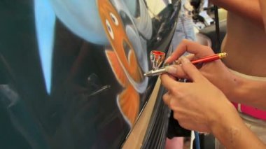 ressam sprey silah, airbrush araba boyama