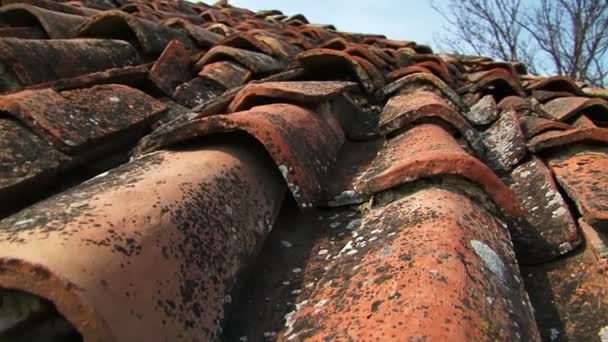 Tiled roof. — Stock Footage Tiled roof. Royalty Free Stock Video