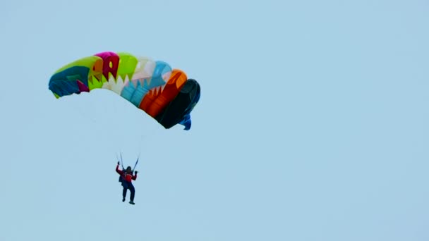 Colorful Paraplane — Stock Video