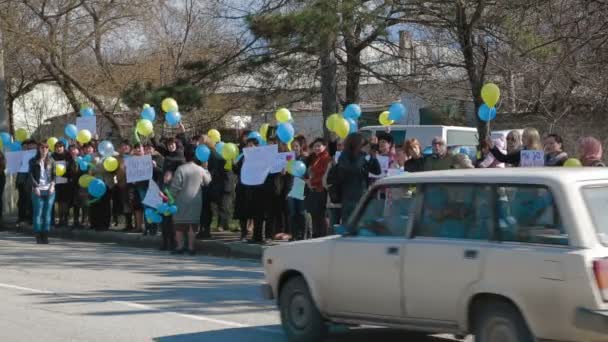 Люди на демонстрацію — стокове відео