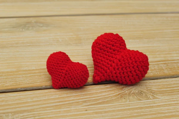 iki kırmızı kalpler birlikte