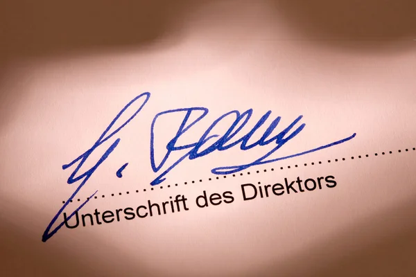 Υπογραφή επίσημο έγγραφο — Φωτογραφία Αρχείου
