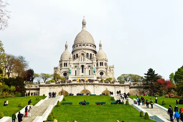 Párizs. a montmartre Sacre Coeur-höz — Stock Fotó