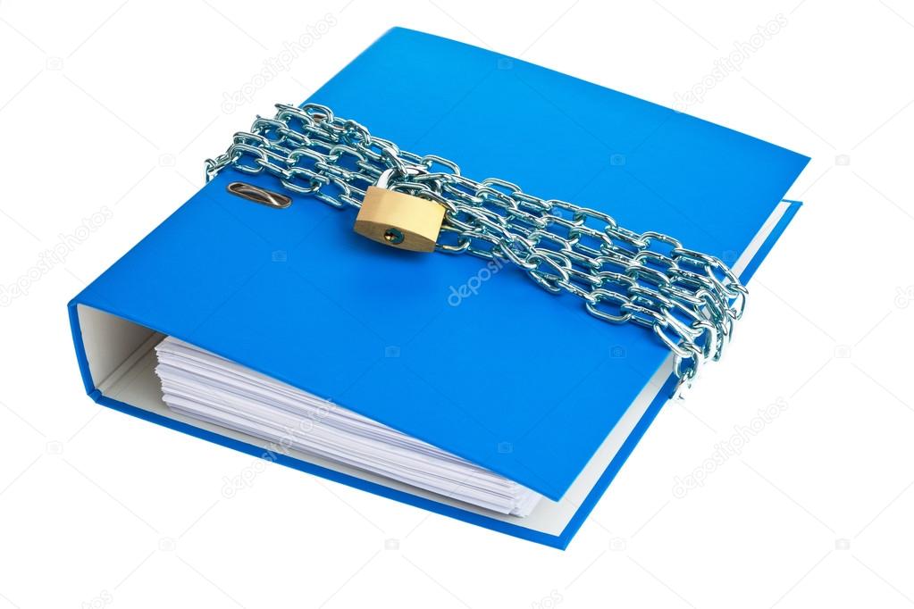 File folders locked with chain — Stock Photo © ginasanders 12574183