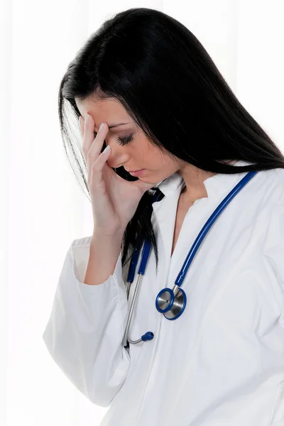 About requested doctor at the hospital in the stress — Stock Photo, Image