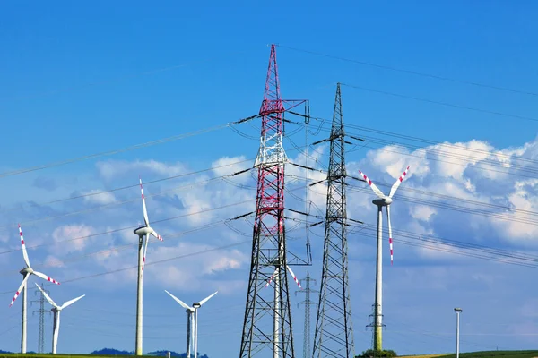 Větrník větrné elektrárny za elektřinu — Stock fotografie