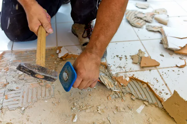 Renoveren en renoveren van de badkamer — Stockfoto