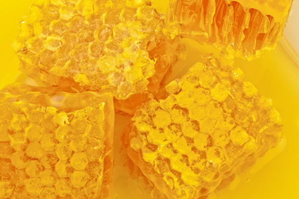Miód i o strukturze plastra miodu — Zdjęcie stockowe