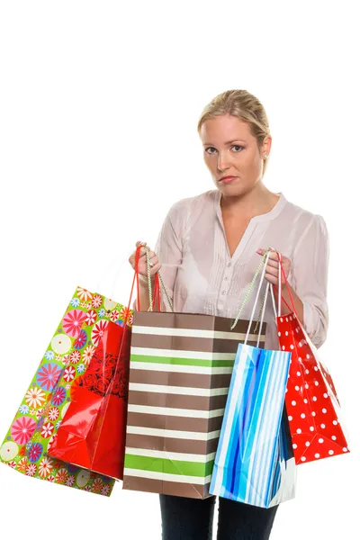 Mujer con bolsas de compras — Foto de Stock