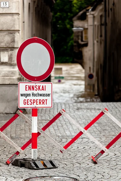 Inundaciones e inundaciones en Steyr, Austria — Foto de Stock