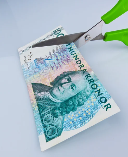 Шведська крона. валюта Швеції — стокове фото