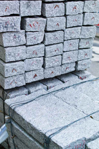 Granite stones for paving — Stock Photo, Image