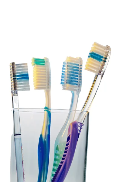 歯ブラシ、歯を磨く — ストック写真