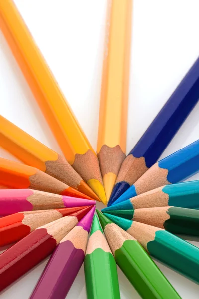 Beaucoup de crayons de couleur — Photo