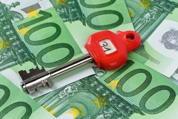 Many euro banknotes in a safe deposit — Stock Photo, Image