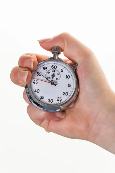 Zeiger mit Stoppuhr für Timing — Stockfoto