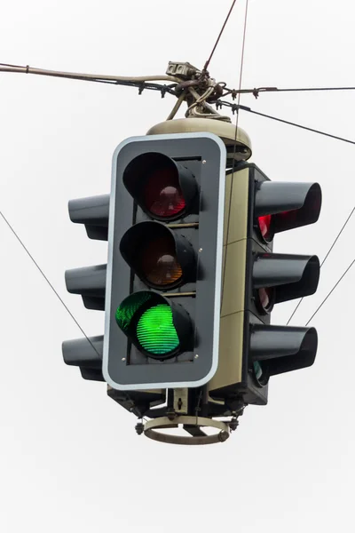 Світлофор з зеленим світлом — стокове фото