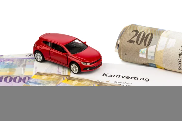 Kaufvertrag für Neuwagen — Stockfoto