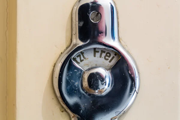 Close-up toilet door — Stock Photo, Image