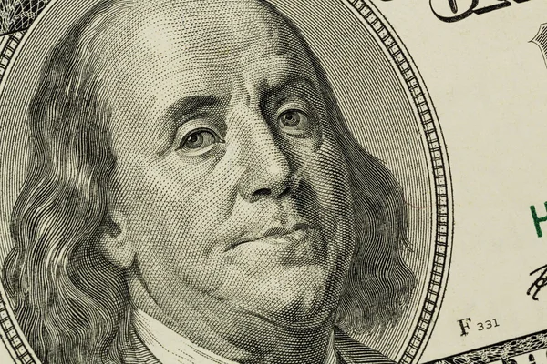 Dollaro USA, Benjamin Franklin. — Foto Stock