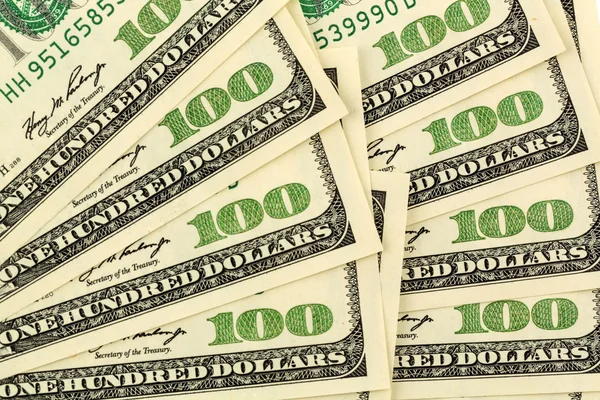 Muitas notas de dólar — Fotografia de Stock