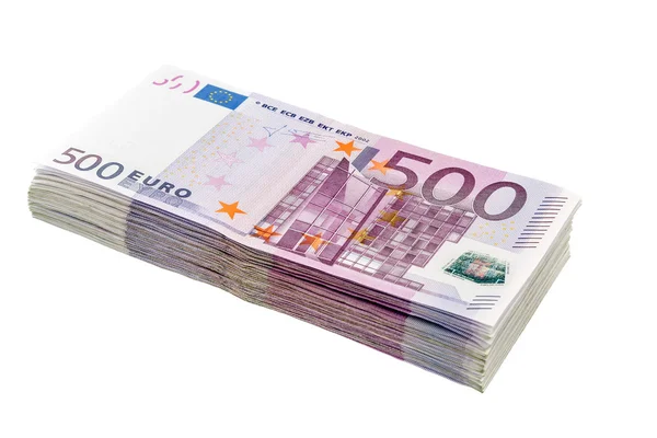 Five hundred euro notes — Stock Photo, Image