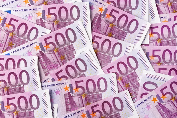 Vijf honderd eurobiljetten — Stockfoto