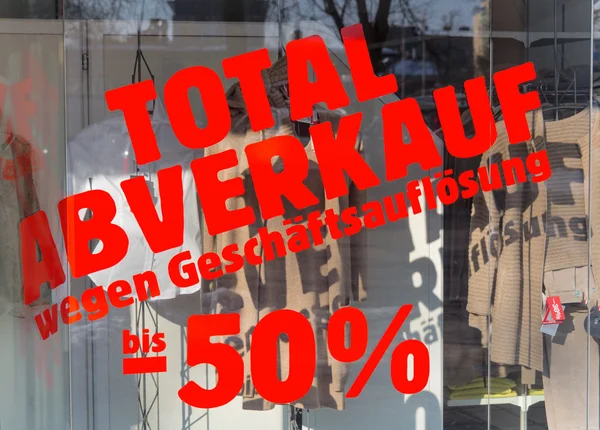 Total des ventes - liquidation — Photo