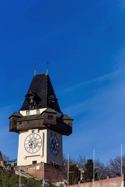 Austria, styria, graz, clock tower — Zdjęcie stockowe