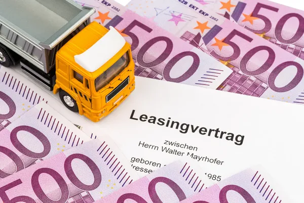 Leasingavtal för nya lastbilar — Stockfoto