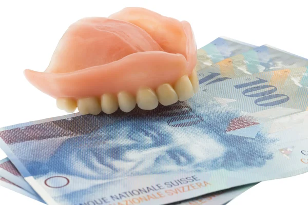 Dentição e franco suíço — Fotografia de Stock